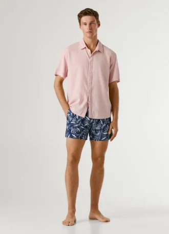 Bañador con estampado de hojas