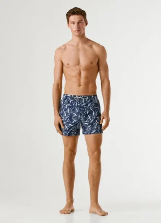Bañador con estampado de hojas