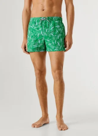 Bañador con estampado de hojas