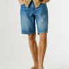 Bermudas vaqueras de corte ajustado
