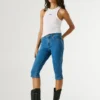 Bermudas vaqueras de corte ajustado