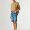 Bermudas vaqueras de corte ajustado