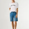 Bermudas vaqueras de corte ajustado