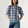 Blusa a cuadros con volantes