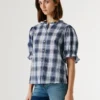 Blusa a cuadros con volantes