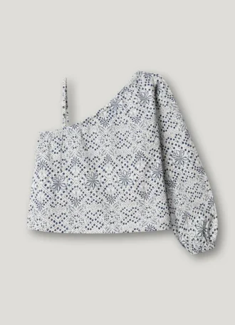 Blusa asimétrica con estampado floral