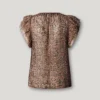 Blusa con cuello en V y volantes Blusa con cuello en V y volantes
