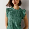 Blusa con detalles plisados Blusa con detalles plisados