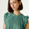 Blusa con detalles plisados Blusa con detalles plisados