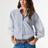 Blusa de popelín a rayas