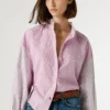 Blusa de popelín a rayas