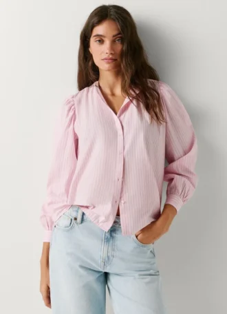 Blusa de popelín a rayas