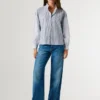 Blusa de popelín a rayas