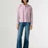 Blusa de popelín a rayas