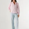Blusa de popelín a rayas