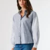 Blusa de popelín a rayas