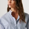 Blusa de popelín a rayas