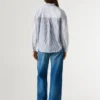 Blusa de popelín a rayas
