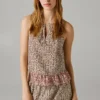Blusa de popelín con cuello halter