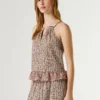 Blusa de popelín con cuello halter