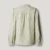 Blusa de rayas con cuello mao