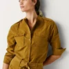 Blusa fluida con bolsillos Blusa fluida con bolsillos