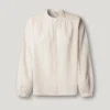 Blusa fluida con cuello mao Blusa fluida con cuello mao