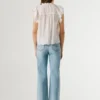 Blusa fluida con mangas de mariposa