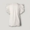 Blusa fluida con mangas de mariposa