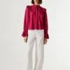Blusa fluida con volantes