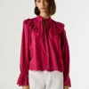 Blusa fluida con volantes