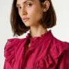 Blusa fluida con volantes