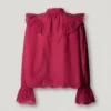 Blusa fluida con volantes