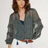 Blusa semitransparente con volantes Blusa semitransparente con volantes