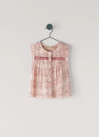 Blusa sin mangas con estampado floral