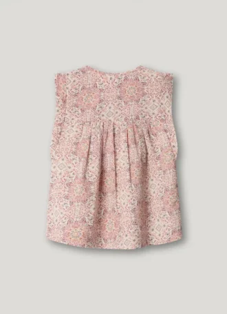 Blusa sin mangas con estampado floral