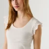 Blusa sin mangas de punto elástico Blusa sin mangas de punto elástico