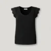 Blusa sin mangas de punto elástico Blusa sin mangas de punto elástico