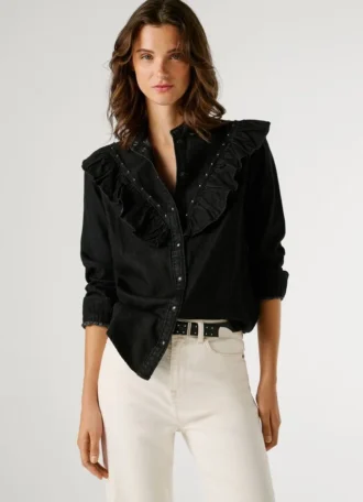 Blusa vaquera de corte recto