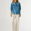 Blusa vaquera de corte recto