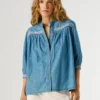 Blusa vaquera de corte recto