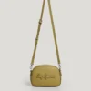 Bolso bandolera con efecto piel y logotipo