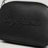 Bolso bandolera con efecto piel y logotipo