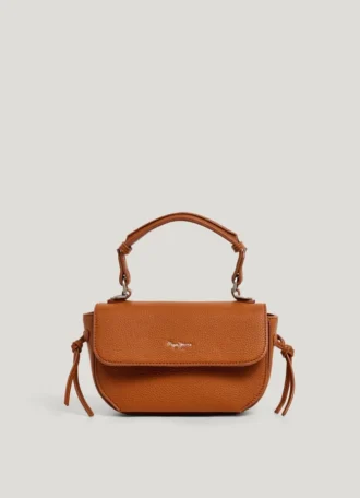 Bolso bandolera con solapa efecto piel