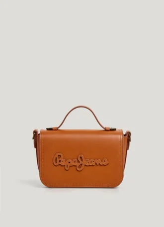 Bolso bandolera con solapa efecto piel