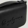 Bolso bandolera con solapa efecto piel