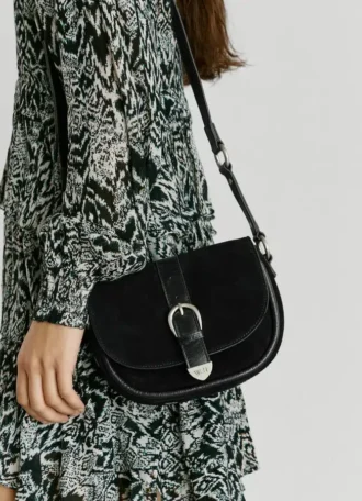 Bolso de ante con solapa