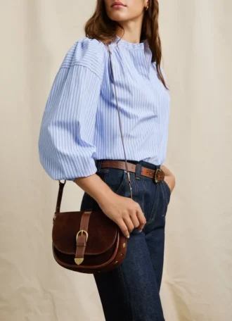 Bolso de ante con solapa