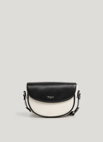 Bolso de hombro combinado con solapa