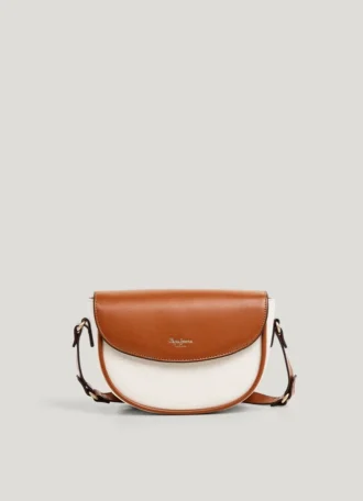 Bolso de hombro combinado con solapa
